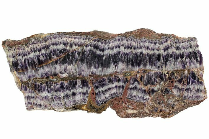 Polished Chevron Amethyst Slab - Morocco #222125